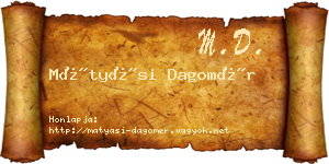Mátyási Dagomér névjegykártya